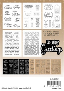 Studio Light Stickers - English Christmas Texts